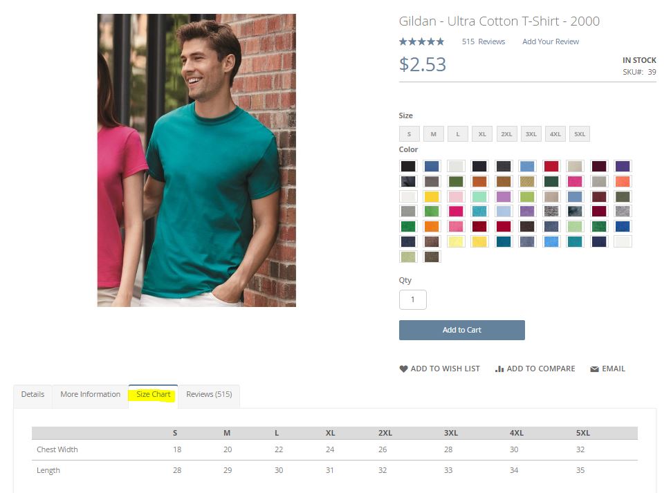 Where can I find product sizing information? – Clothing Shop Online